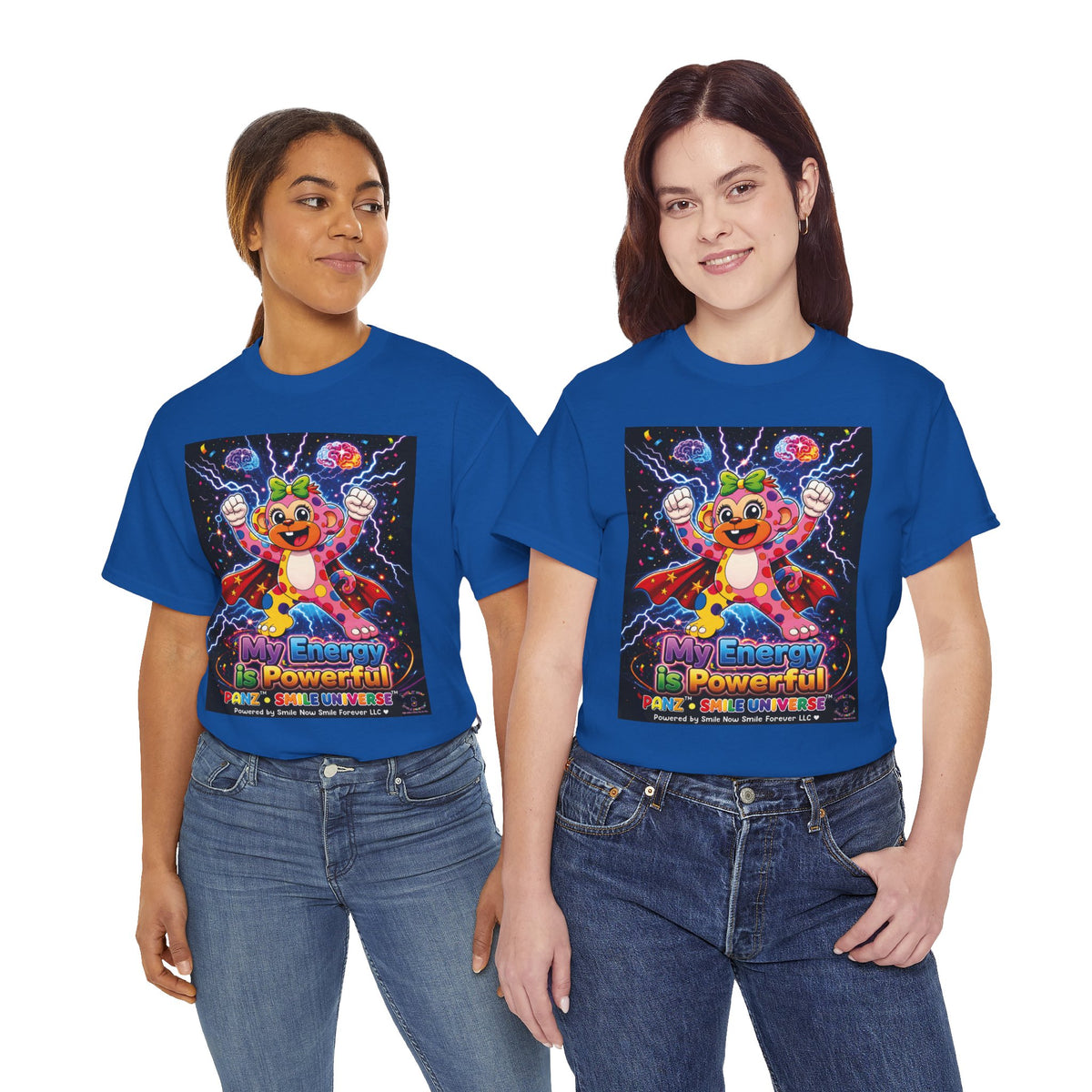 Panz™ Unisex Heavy Cotton™ Tee For Adult – "My Energy is Powerful" Graphic Tee | Smile Universe Collection