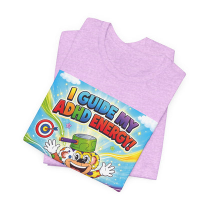 Potz™ Unisex Jersey Short Sleeve Tee – "I Guide My ADHD Energy!" Graphic Tee | Smile Universe Collection