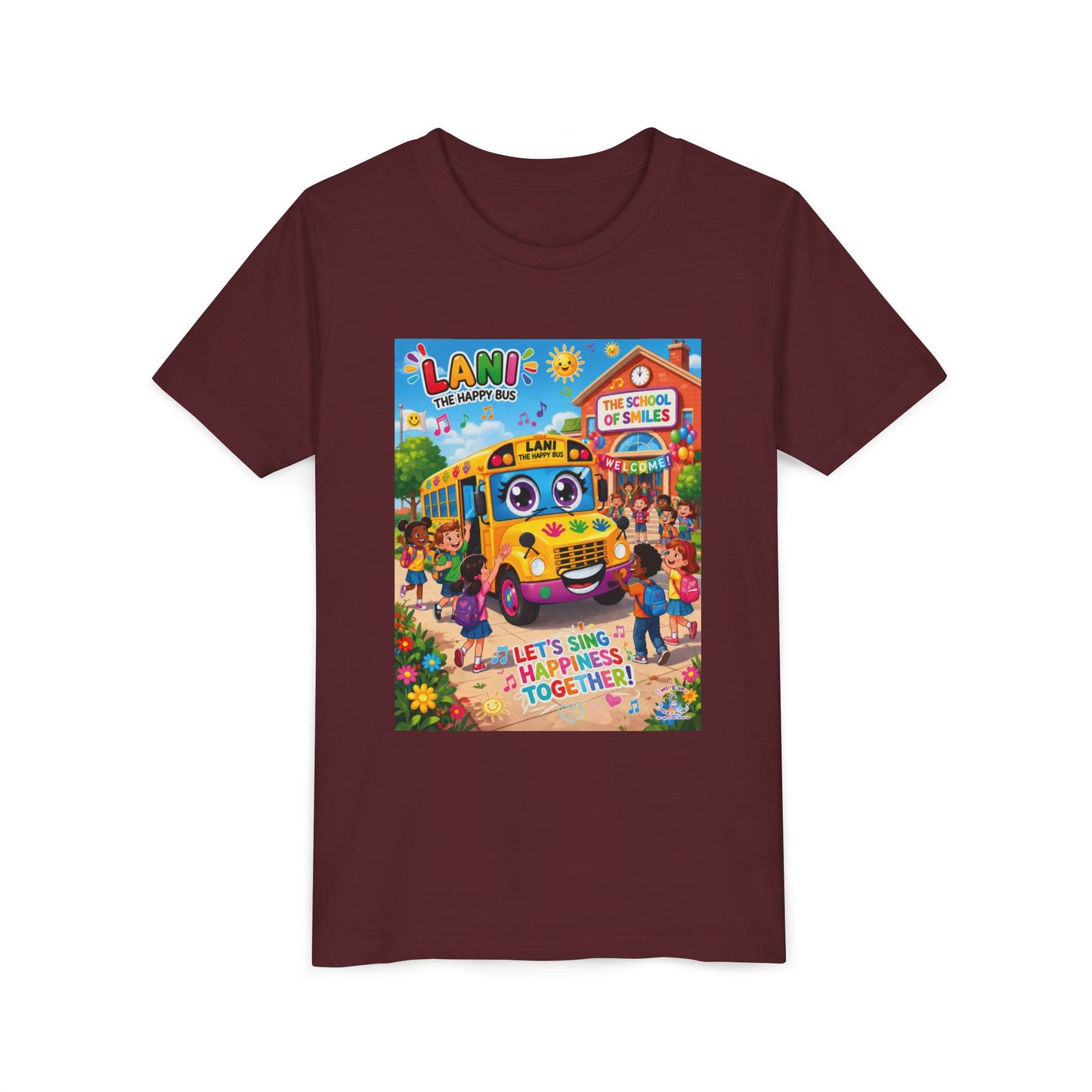 Lani™ Youth Short Sleeve Tee – "Let's Sing Happiness Together!" Graphic
