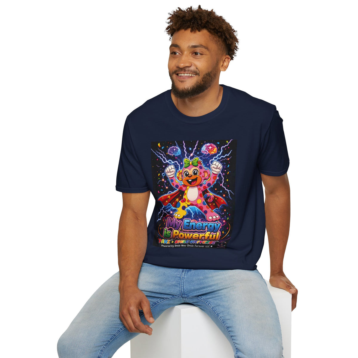 Panz™ Unisex Softstyle T-Shirt  for Adult– "My Energy is Powerful" Graphic Tee | Smile Universe Collection