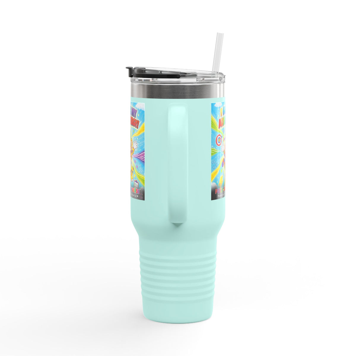 Potz™ Insulated Travel Mug 40oz – "I Guide My ADHD Energy!" Graphic Tumbler | Smile Universe Collection
