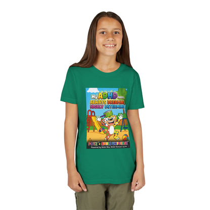 Potz™ Youth Short Sleeve Tee – "My ADHD Means Always Dreaming, Highly Determined" Graphic Tee | Smile Universe Collection
