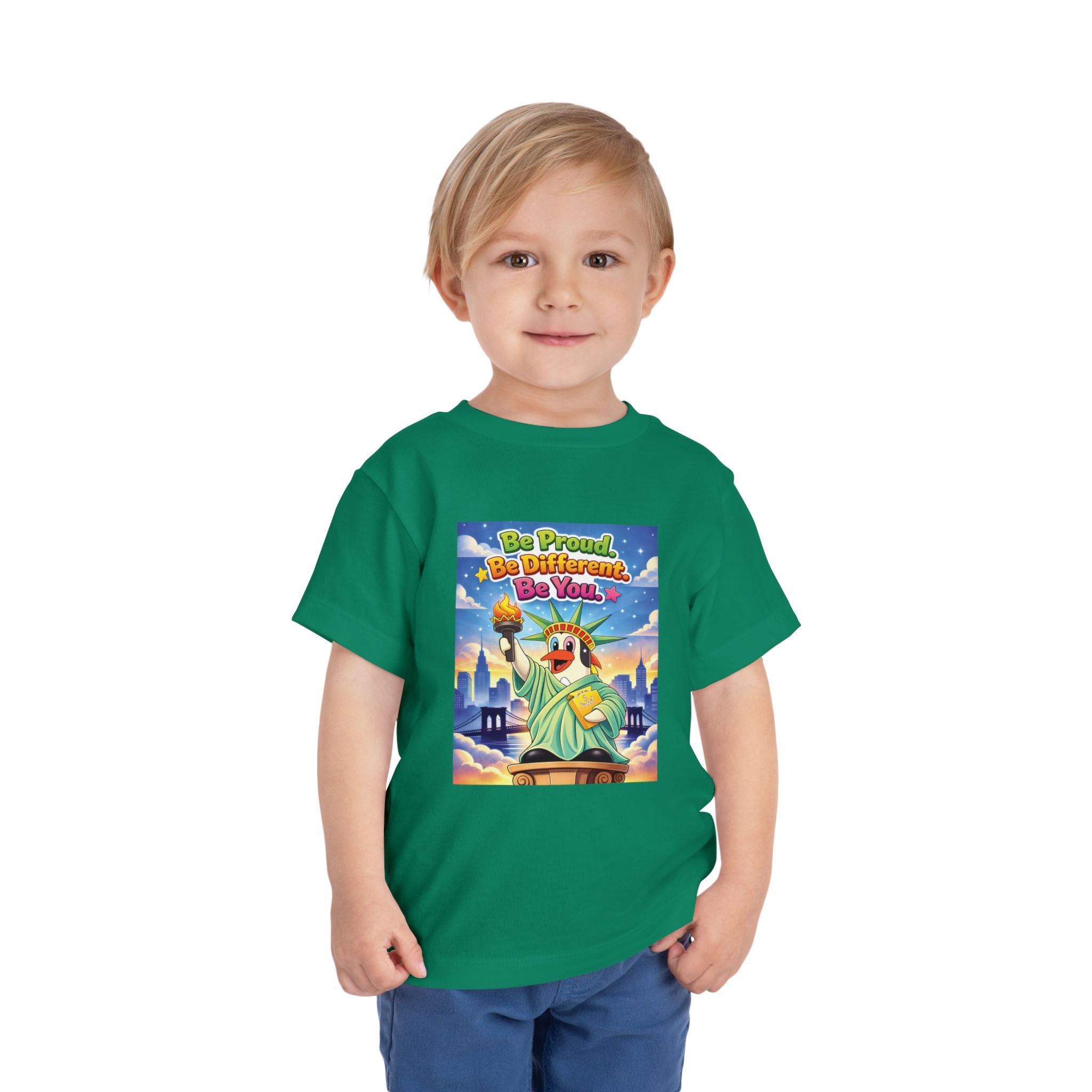 TuBz™ "Be Proud. Be Different. Be You." Toddler T- Shirt - Inspirational Kids Tee