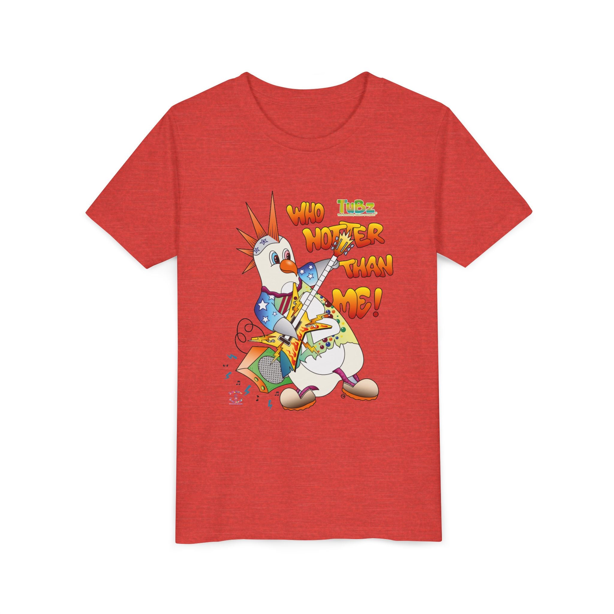 TuBz™ Rockstar Kids T-Shirt - "Who Hotter Than Me!" Graphic Tee | Smile Universe TuBz4Kidz Collection