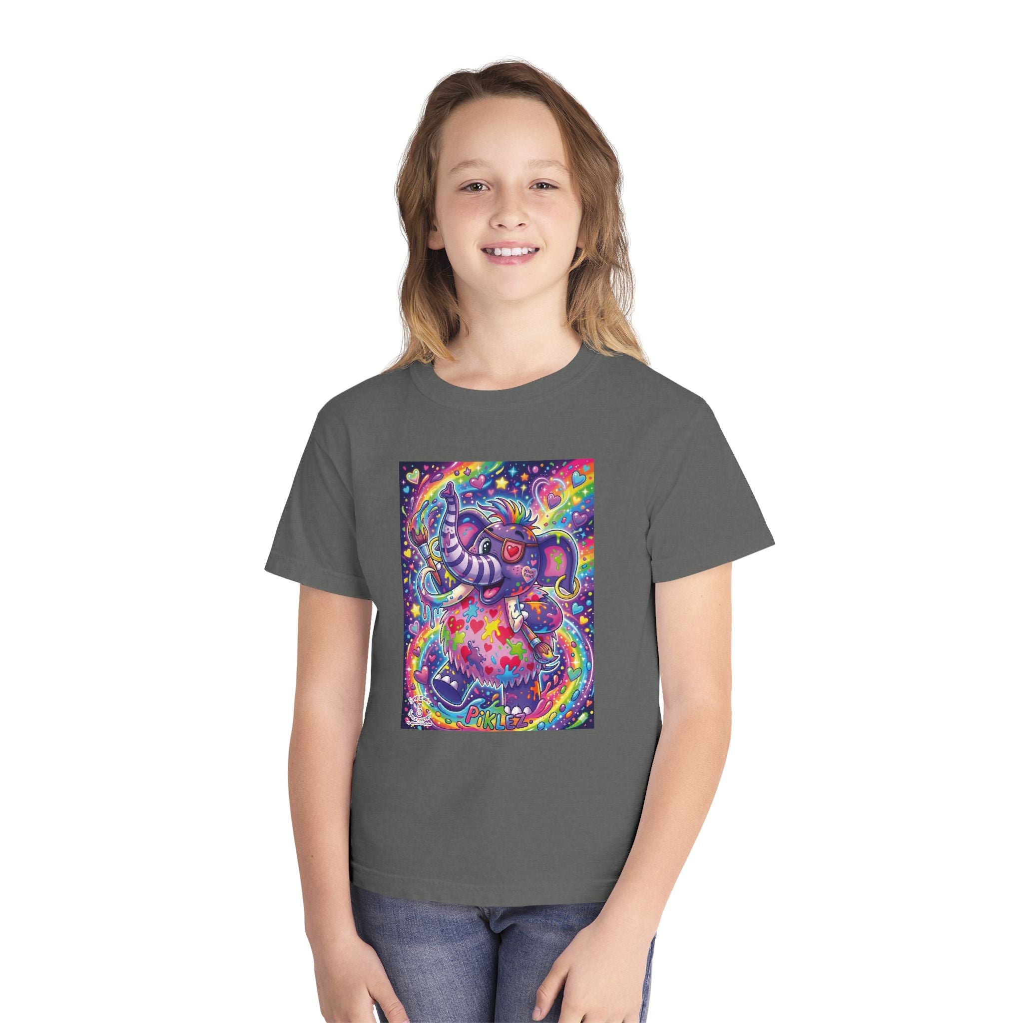 Piklez™ Youth Midweight Tee – "Magic Paint!" Graphic Shirt | Smile Universe Collection