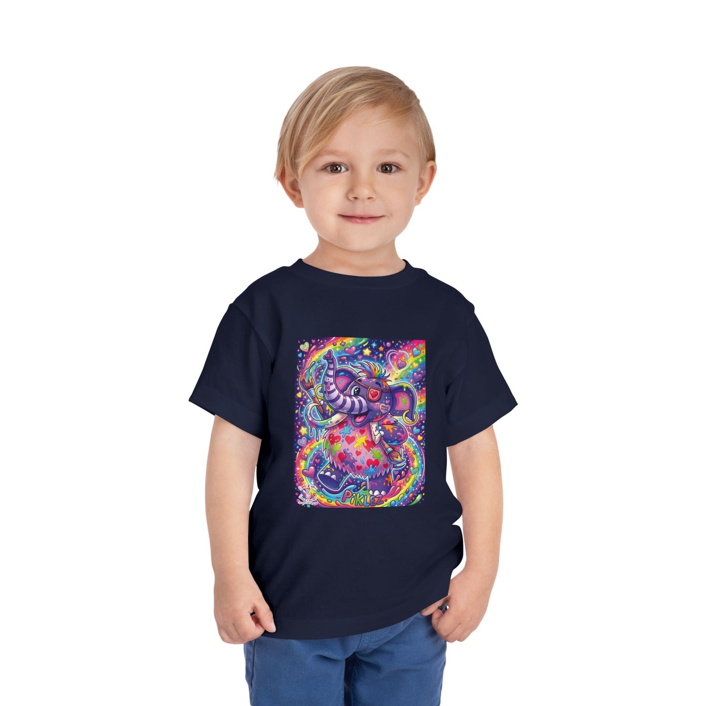 Piklez™ Toddler Short Sleeve Tee – "Magic Paint!" Graphic Shirt | Smile Universe Collection