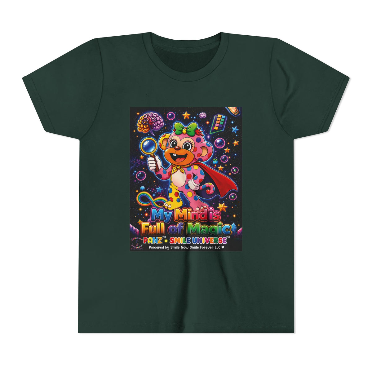 Panz™ Youth Short Sleeve Tee – "My Mind is Full of Magic" Graphic | Smile Universe Collection