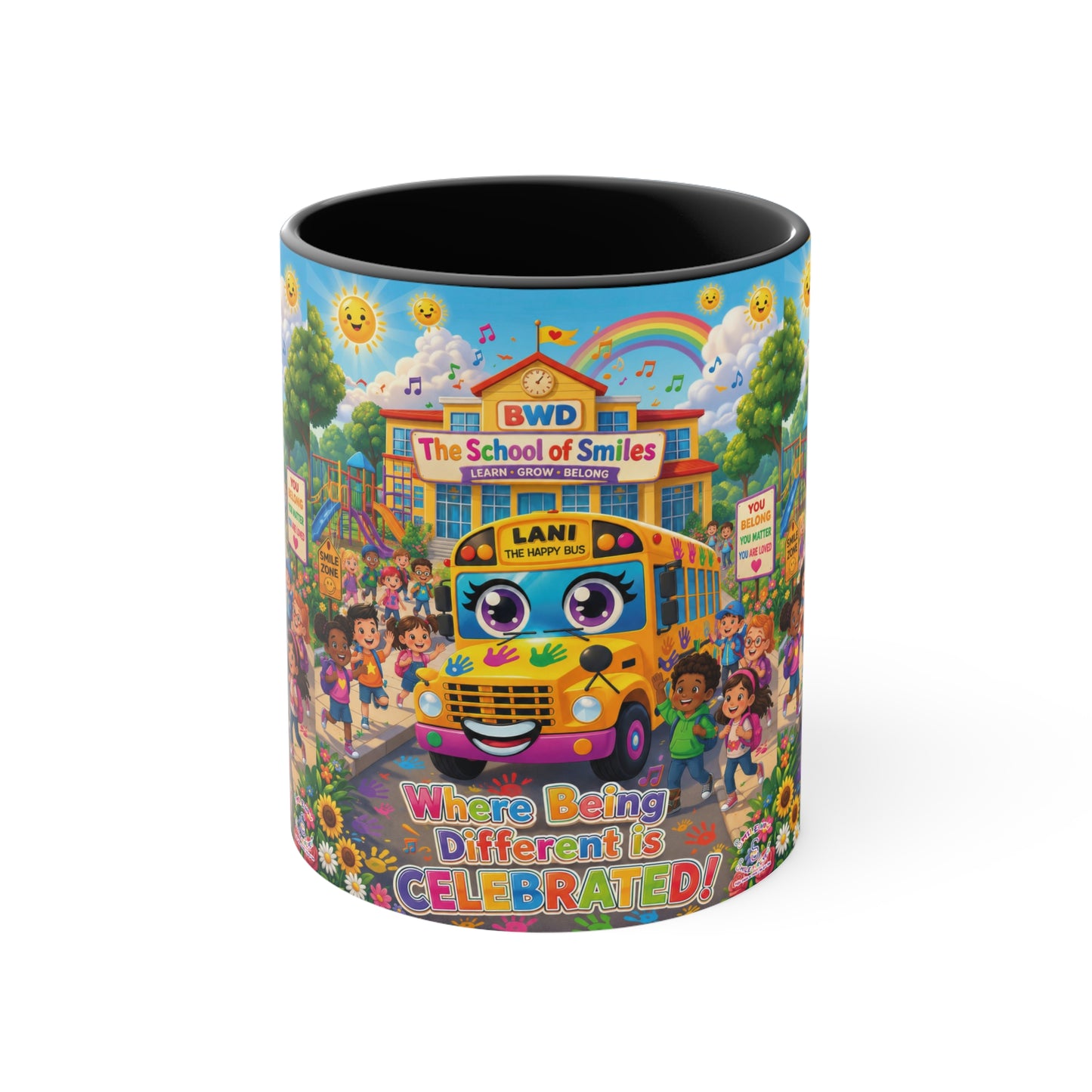 Lani™ Accent Mug – "Where Being Different is CELEBRATED!" Graphic