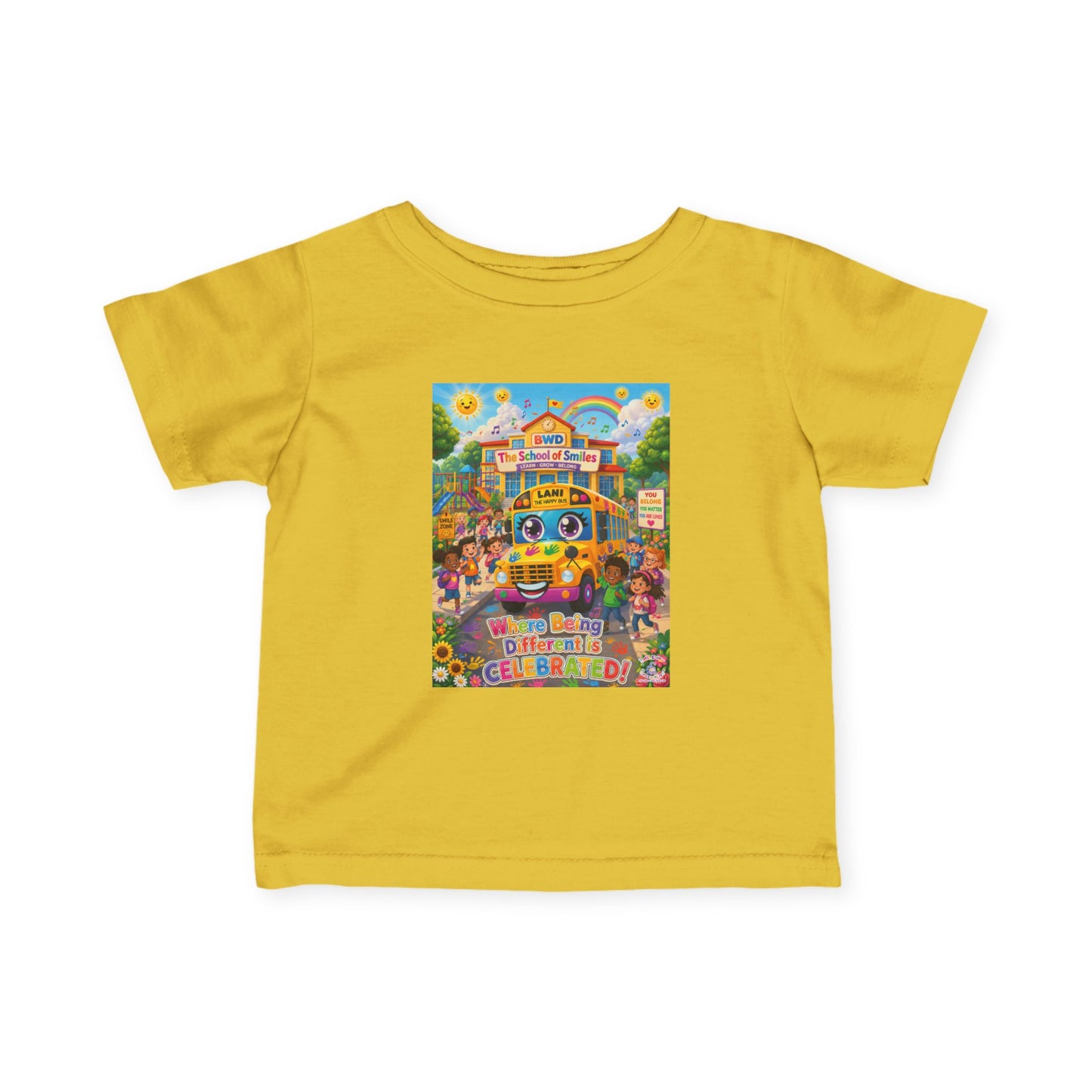 Lani™ Infant Fine Jersey Tee – "Where Being Different is CELEBRATED!" Graphic Shirt
