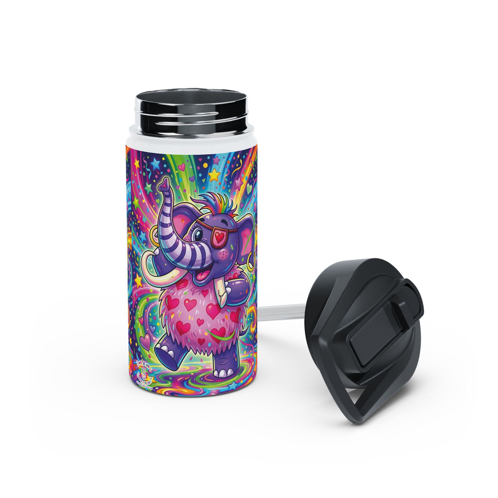Piklez™ Stainless Steel Water Bottle with Standard Lid – "Born to Celebrate!" Graphic | Smile Universe Collection