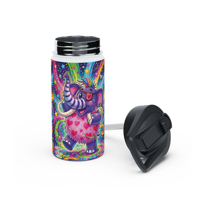 Piklez™ Stainless Steel Water Bottle with Standard Lid – "Born to Celebrate!" Graphic | Smile Universe Collection