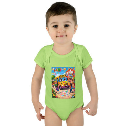 Lani™ Infant Baby Rib Bodysuit – "Let's Sing Happiness Together!" Graphic