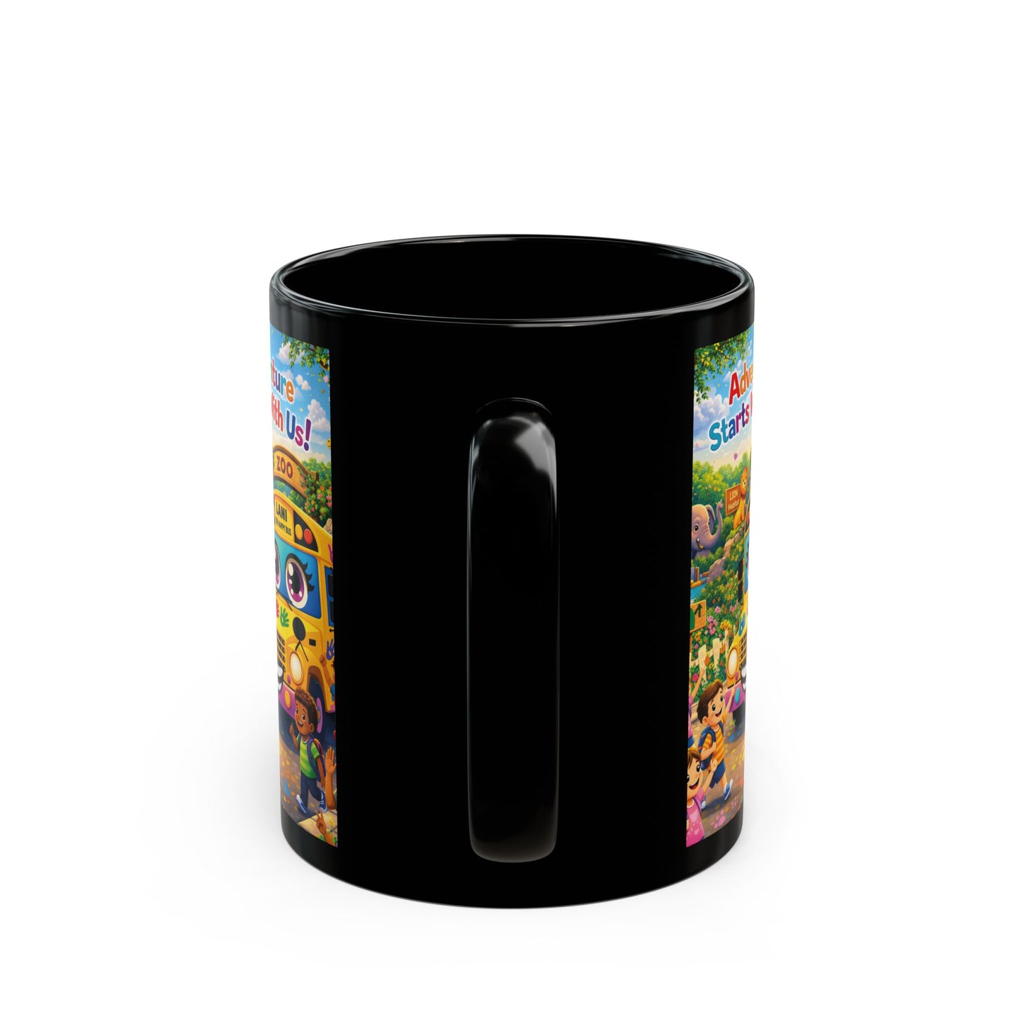 Lani™ Black Mug (11oz & 15oz) – "Adventure Starts With Us!" Graphic