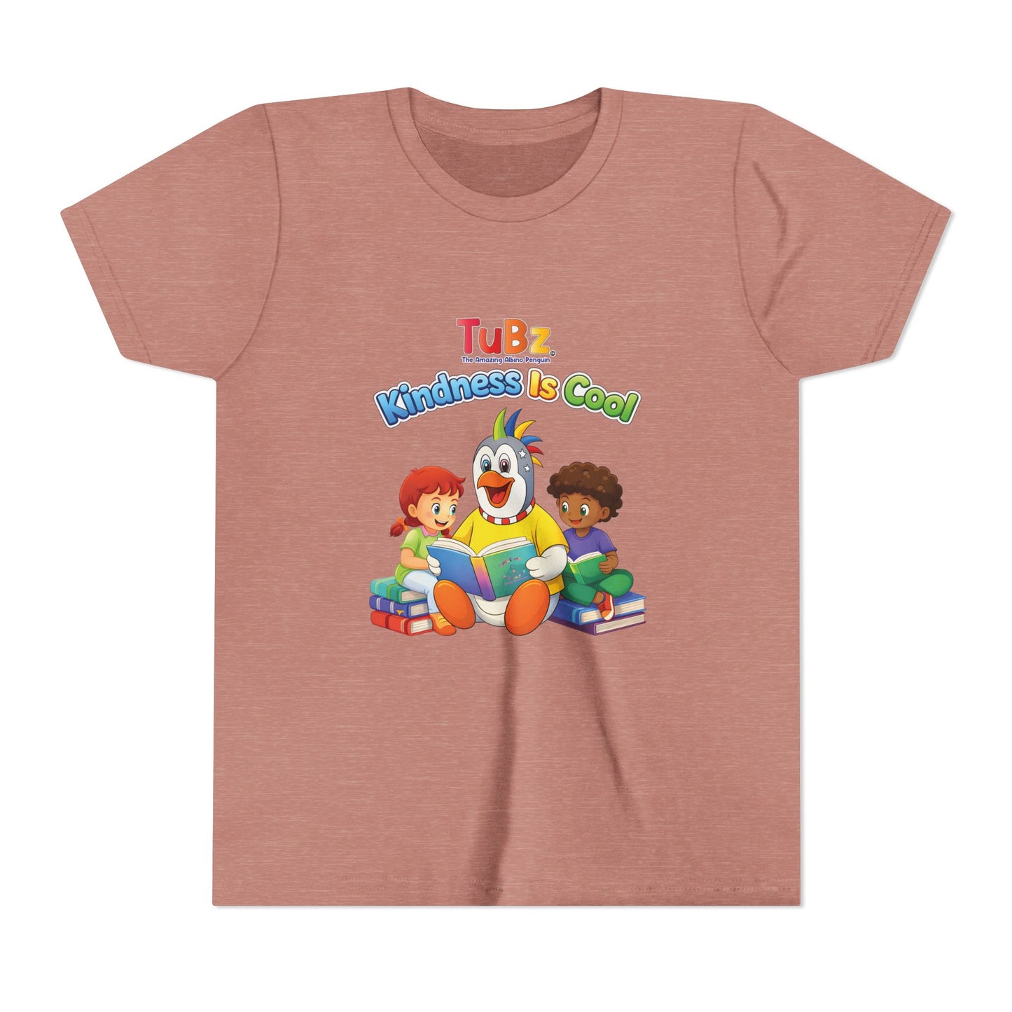 TuBz™ "Kindness Is Cool" Kids T-Shirt - Positive Message Graphic Tee | Smile Universe TuBz4Kidz