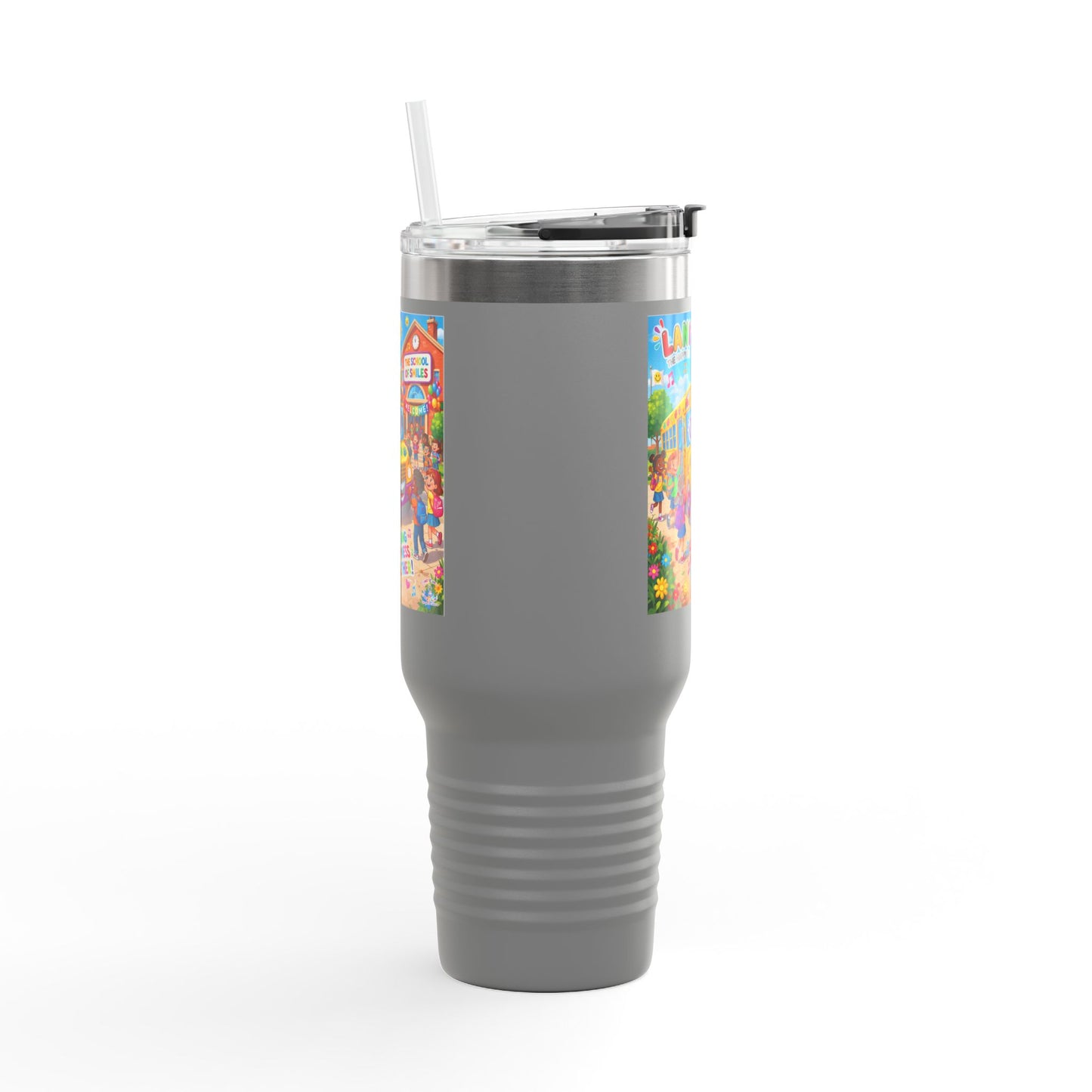 Lani™ 40oz Insulated Travel Mug – "Let's Sing Happiness Together!" Graphic