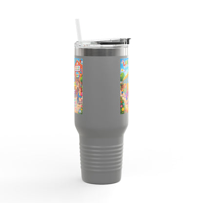 Lani™ 40oz Insulated Travel Mug – "Let's Sing Happiness Together!" Graphic