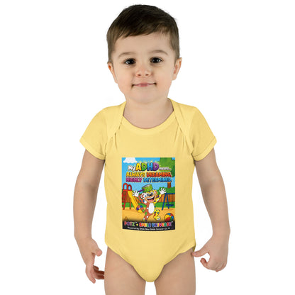 Potz™ Infant Baby Rib Bodysuit – "My ADHD Means Always Dreaming, Highly Determined" Graphic Onesie | Smile Universe Collection