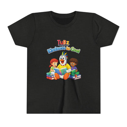 TuBz™ "Kindness Is Cool" Kids T-Shirt - Positive Message Graphic Tee | Smile Universe TuBz4Kidz