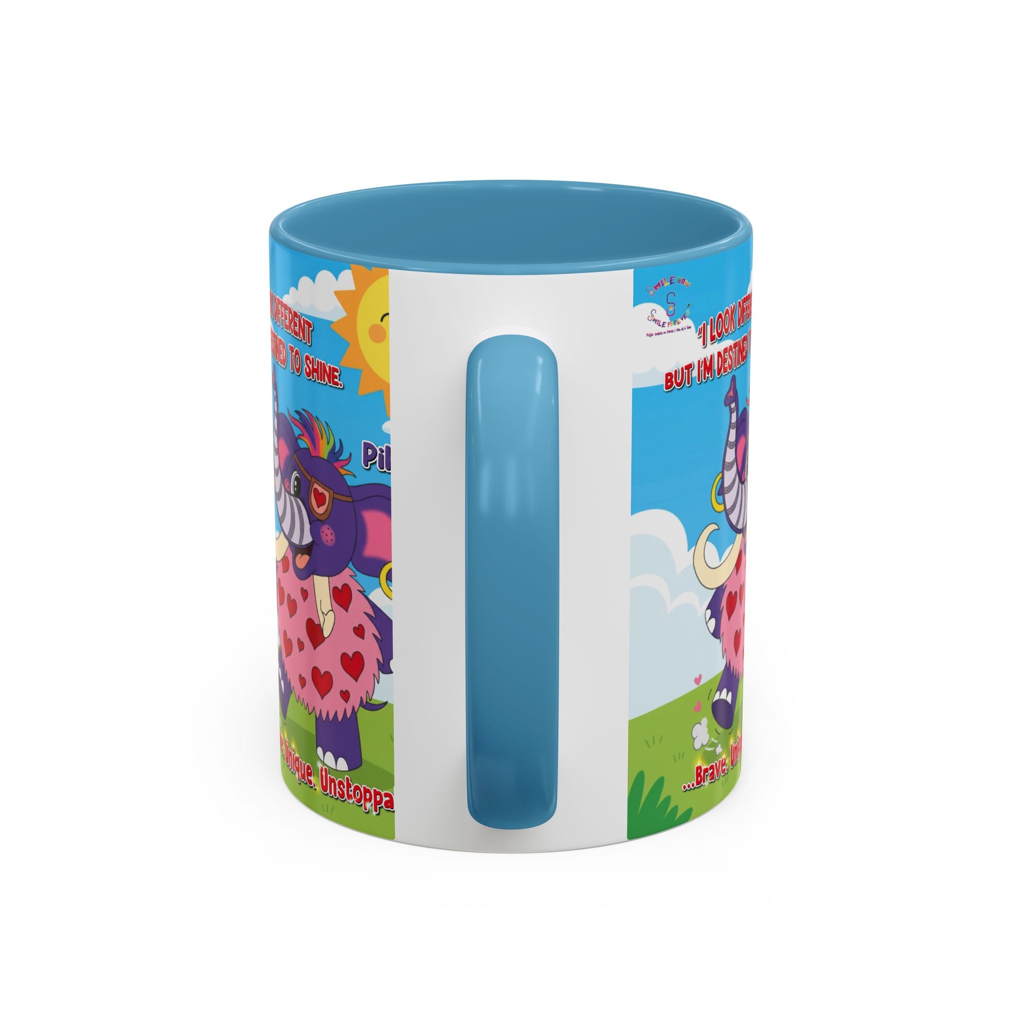 Piklez™ Accent Coffee Mug (11oz, 15oz) – “Destined to Shine” | Smile Universe Collection
