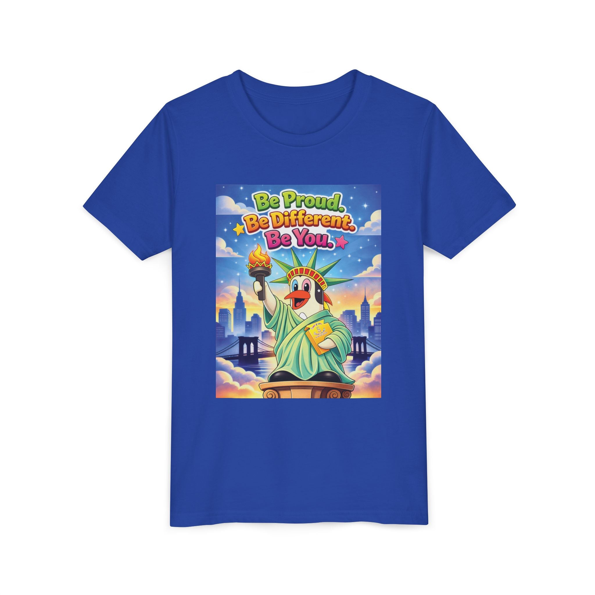 TuBz™M "Be Proud. Be Different. Be You." Kids T-Shirt - Inspirational Graphic Tee