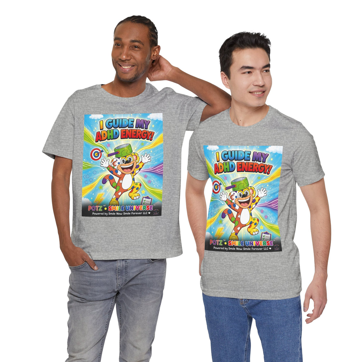 Potz™ Unisex Jersey Short Sleeve Tee – "I Guide My ADHD Energy!" Graphic Tee | Smile Universe Collection