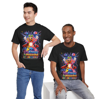 Panz™ Unisex Heavy Cotton™ Tee For Adult – "My Energy is Powerful" Graphic Tee | Smile Universe Collection