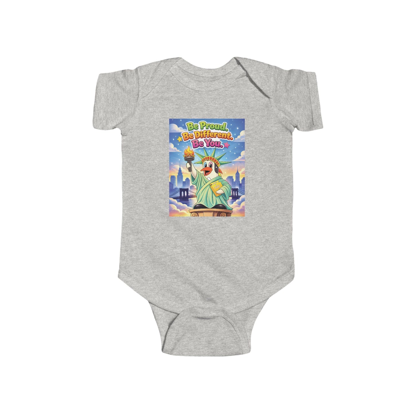 TuBz™ "Be Proud. Be Different. Be You." Infant Bodysuit - Inspirational Baby Onesie