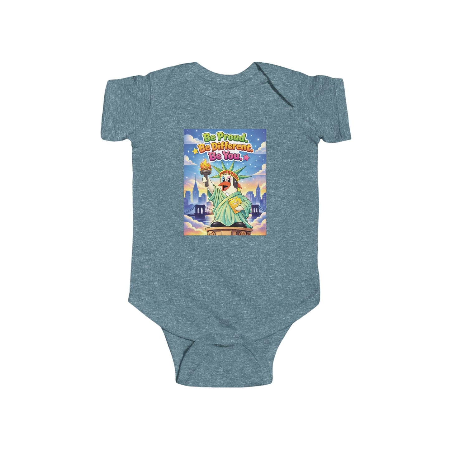 TuBz™ "Be Proud. Be Different. Be You." Infant Bodysuit - Inspirational Baby Onesie
