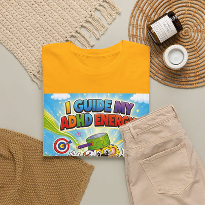 Potz™ Unisex Heavy Cotton™ Tee – "I Guide My ADHD Energy!" Graphic Tee | Smile Universe Collection