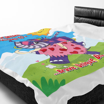 Piklez™ Velveteen Plush Blanket – "Destined to Shine" Graphic | Smile Universe Collection