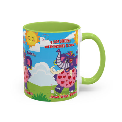 Piklez™ Accent Coffee Mug (11oz, 15oz) – “Destined to Shine” | Smile Universe Collection