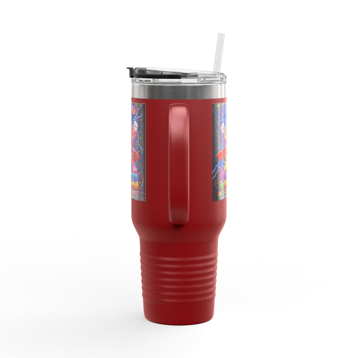 Panz™ Insulated Travel Mug 40oz – "My Energy is Powerful" Graphic Tumbler | Smile Universe Collection
