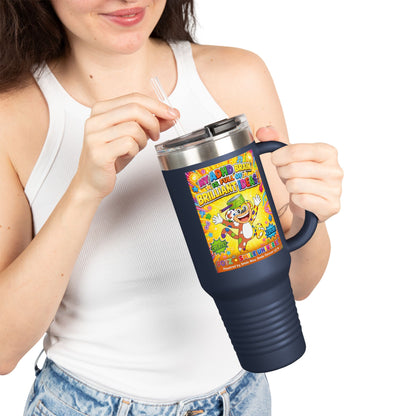 Potz™ Insulated Travel Mug 40oz – "My ADHD Brain is Full of Brilliant Ideas!" Graphic Tumbler | Smile Universe Collection