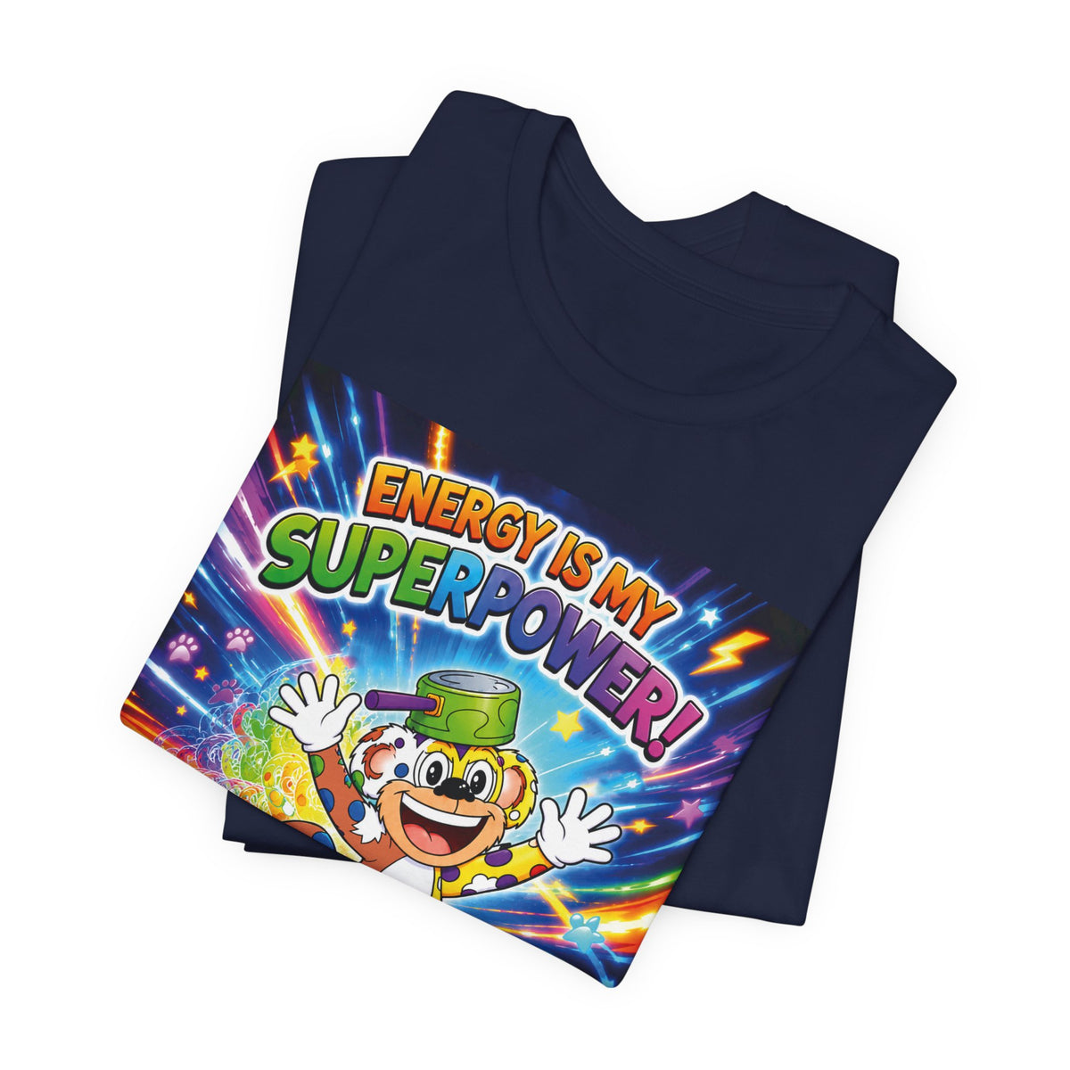 Potz™ Unisex Jersey Short Sleeve Tee – "Energy is My Superpower!" Graphic Tee | Smile Universe Collection