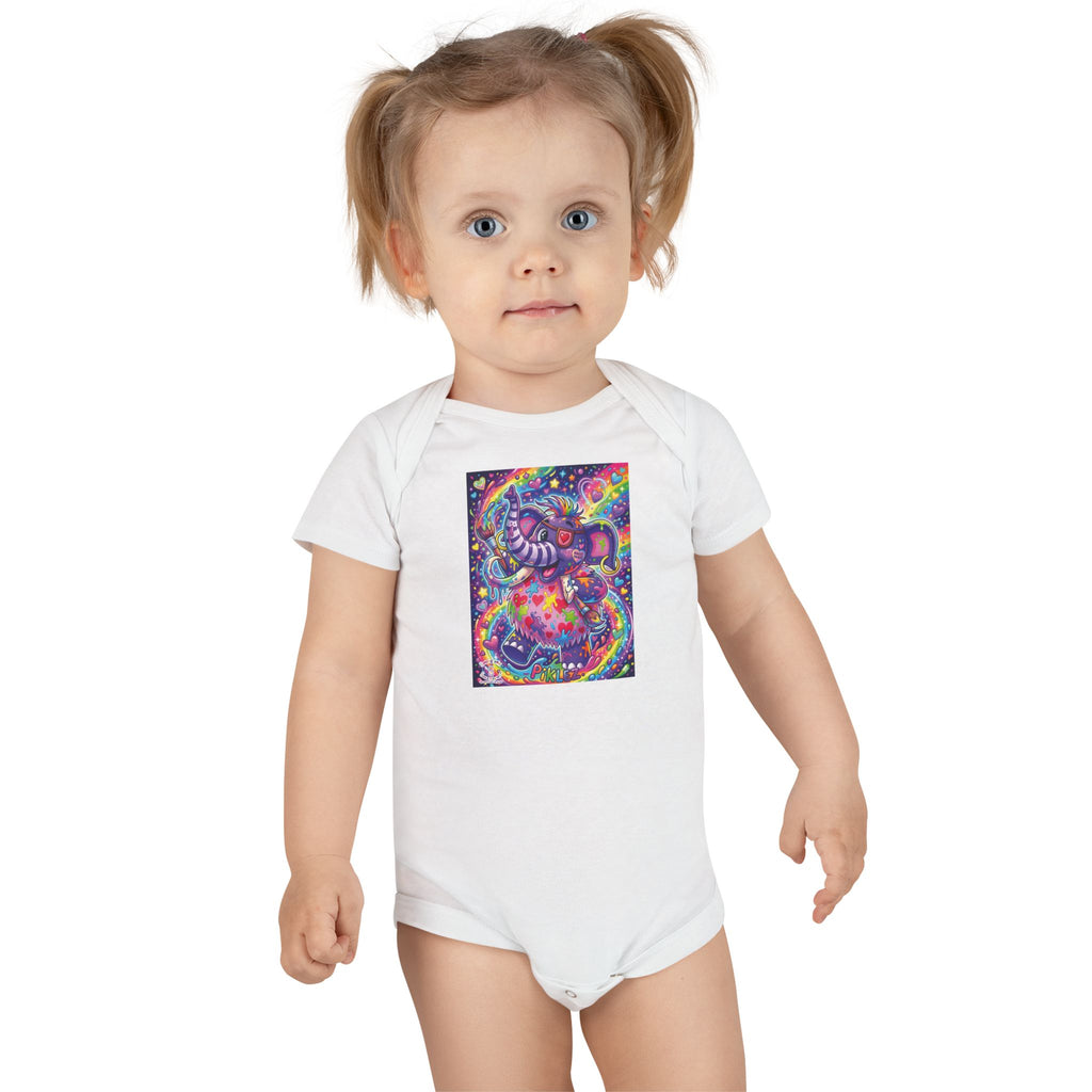 Piklez™ Baby Short Sleeve Onesie® – "Magic Paint!" Graphic | Smile Universe Collection