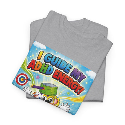 Potz™ Unisex Heavy Cotton™ Tee – "I Guide My ADHD Energy!" Graphic Tee | Smile Universe Collection