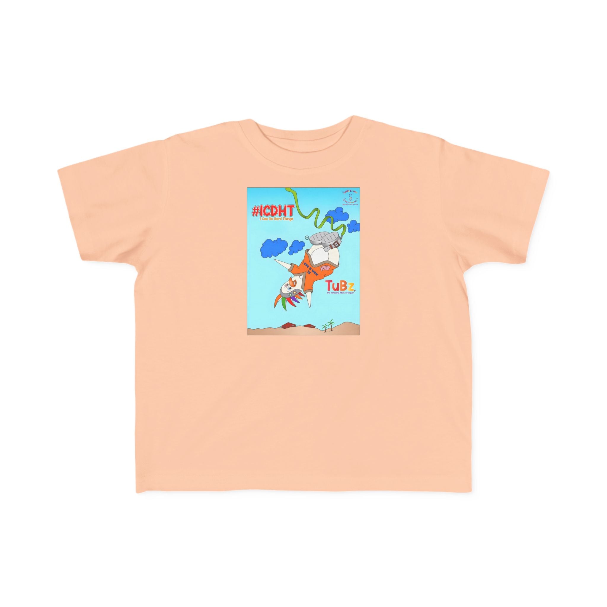 TuBz™ "I Can Do Hard Things" Toddler T-Shirt | Toddler's Fine Jersey Tee  - Positive Kids Graphic Tee
