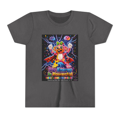 Panz™ Youth Short Sleeve Tee – "My Energy is Powerful" Graphic Tee | Smile Universe Collection