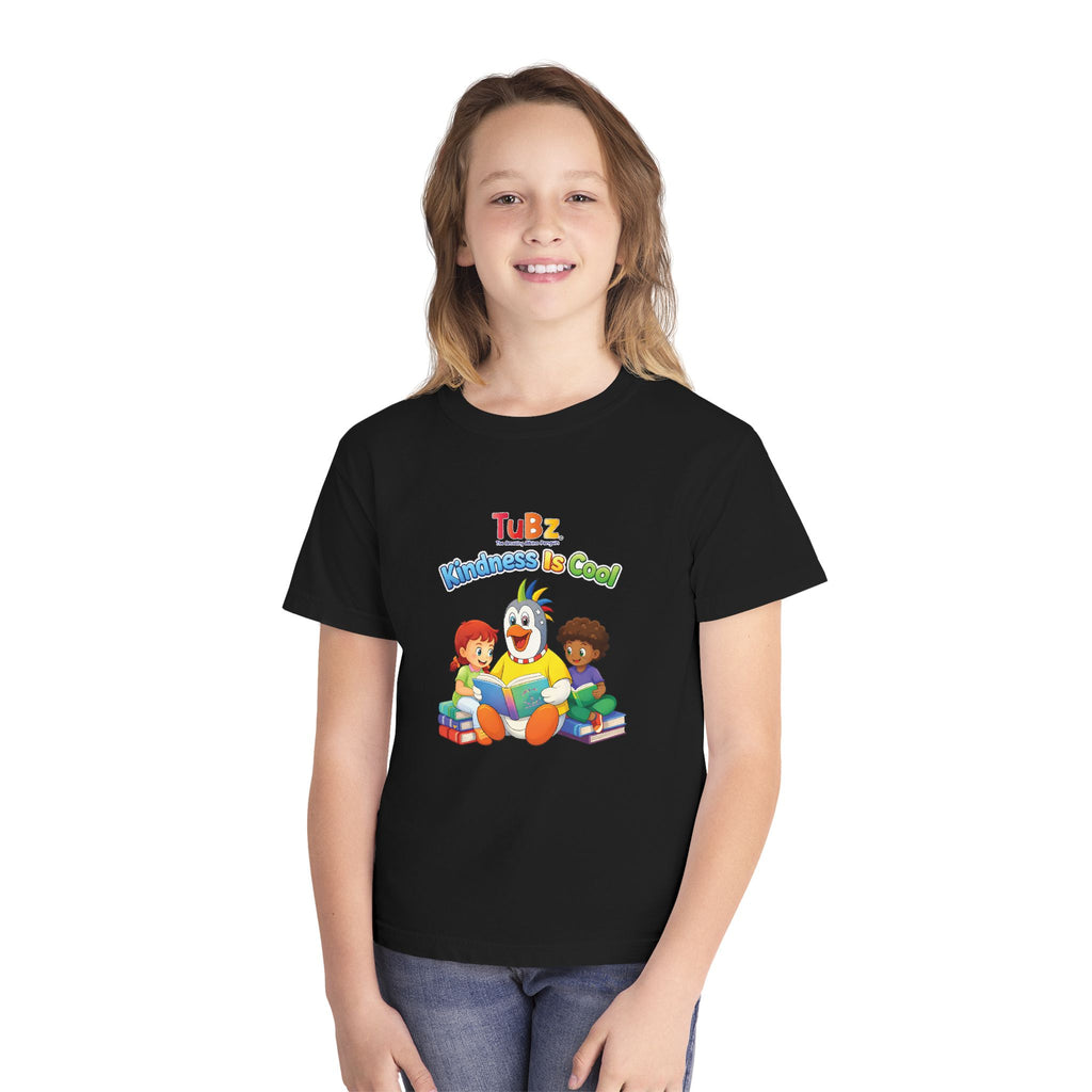 TuBz™ "Kindness Is Cool" Kids T-Shirt - Positive Message Graphic Tee | Smile Universe TuBz4Kidz