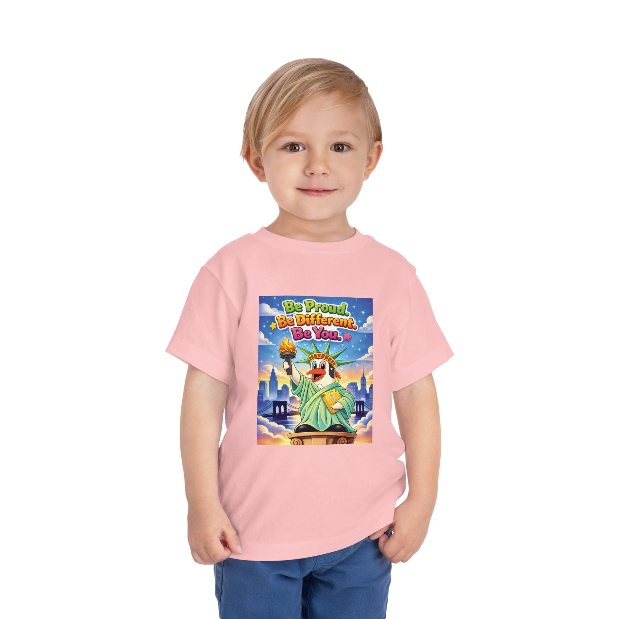 TuBz™ "Be Proud. Be Different. Be You." Toddler T- Shirt - Inspirational Kids Tee