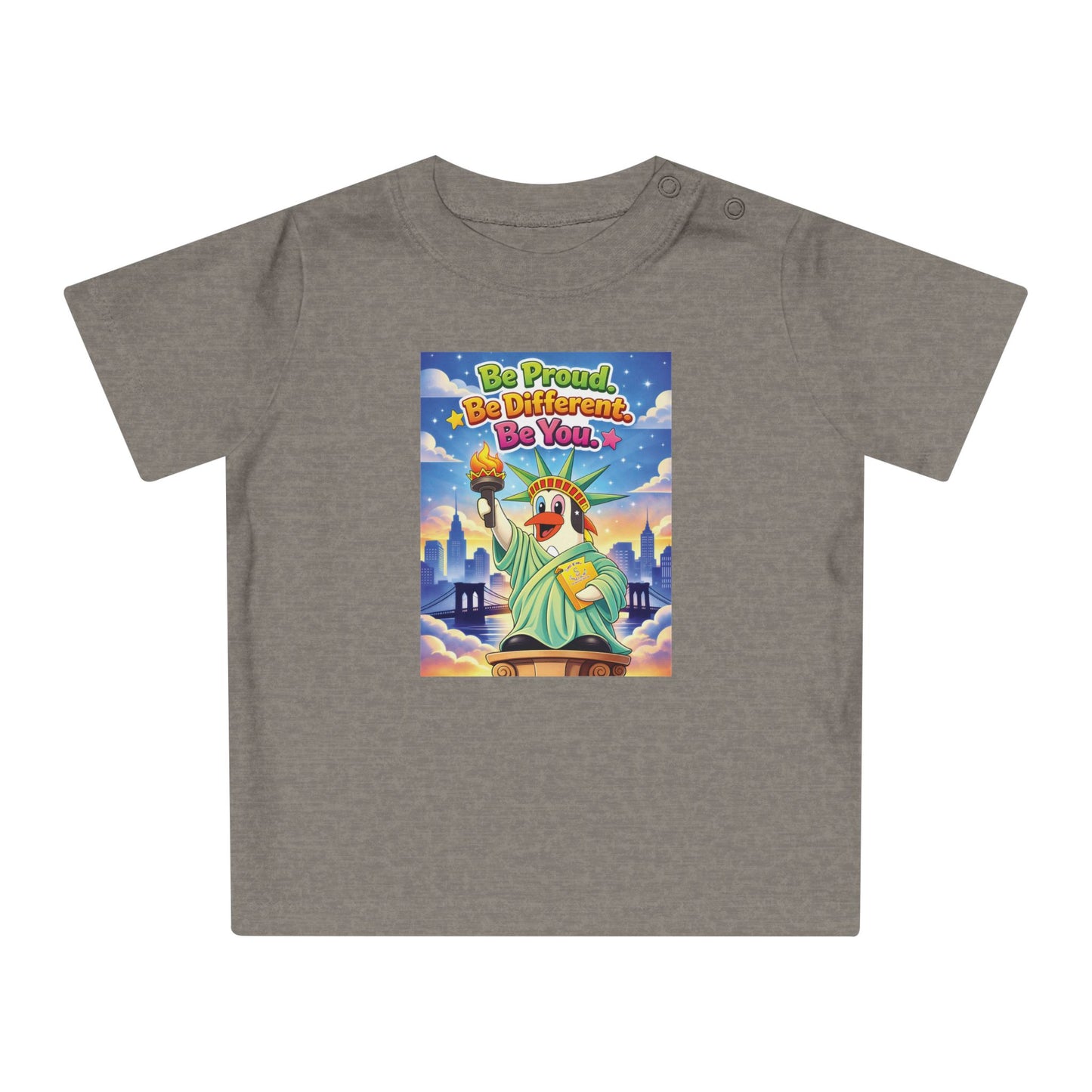 TuBz™ "Be Proud. Be Different. Be You." Baby T- Shirt - Cute Inspirational Infant Tee