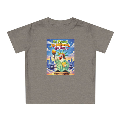 TuBz™ "Be Proud. Be Different. Be You." Baby T- Shirt - Cute Inspirational Infant Tee