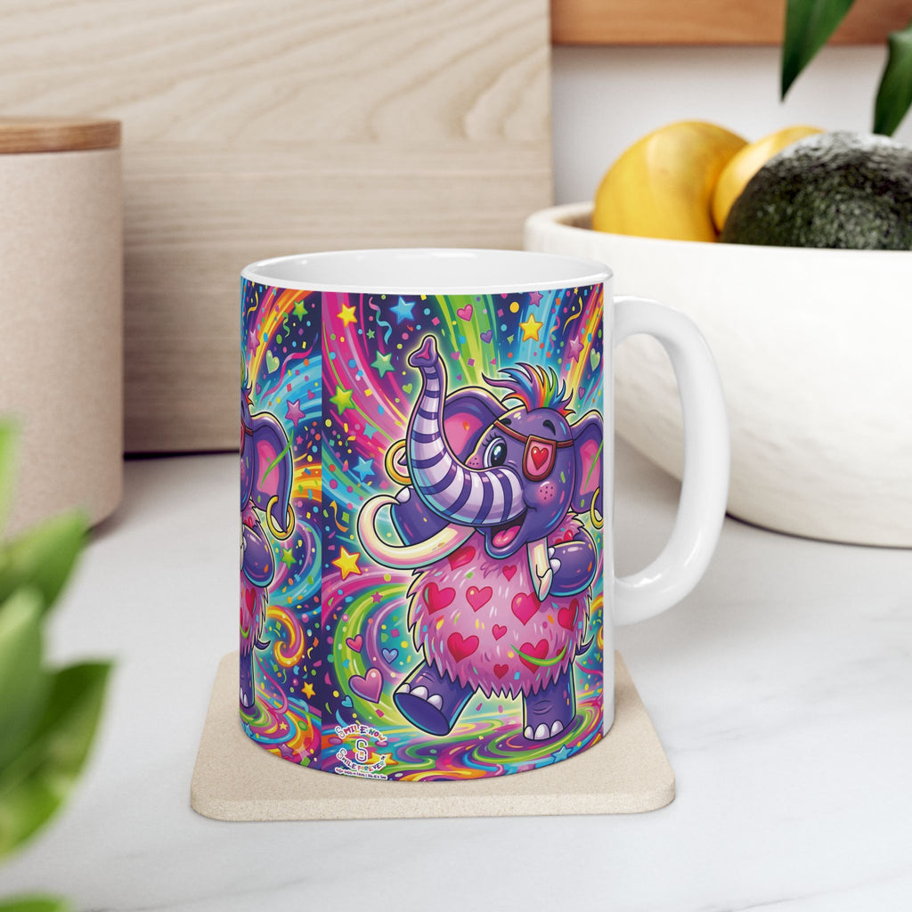 Piklez™ 11oz Ceramic Mug – "Born to Celebrate!" Graphic | Smile Universe Collection
