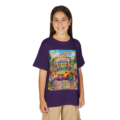 Lani™ Youth DryBlend® T-Shirt – "Where Being Different is CELEBRATED!" Graphic Shirt