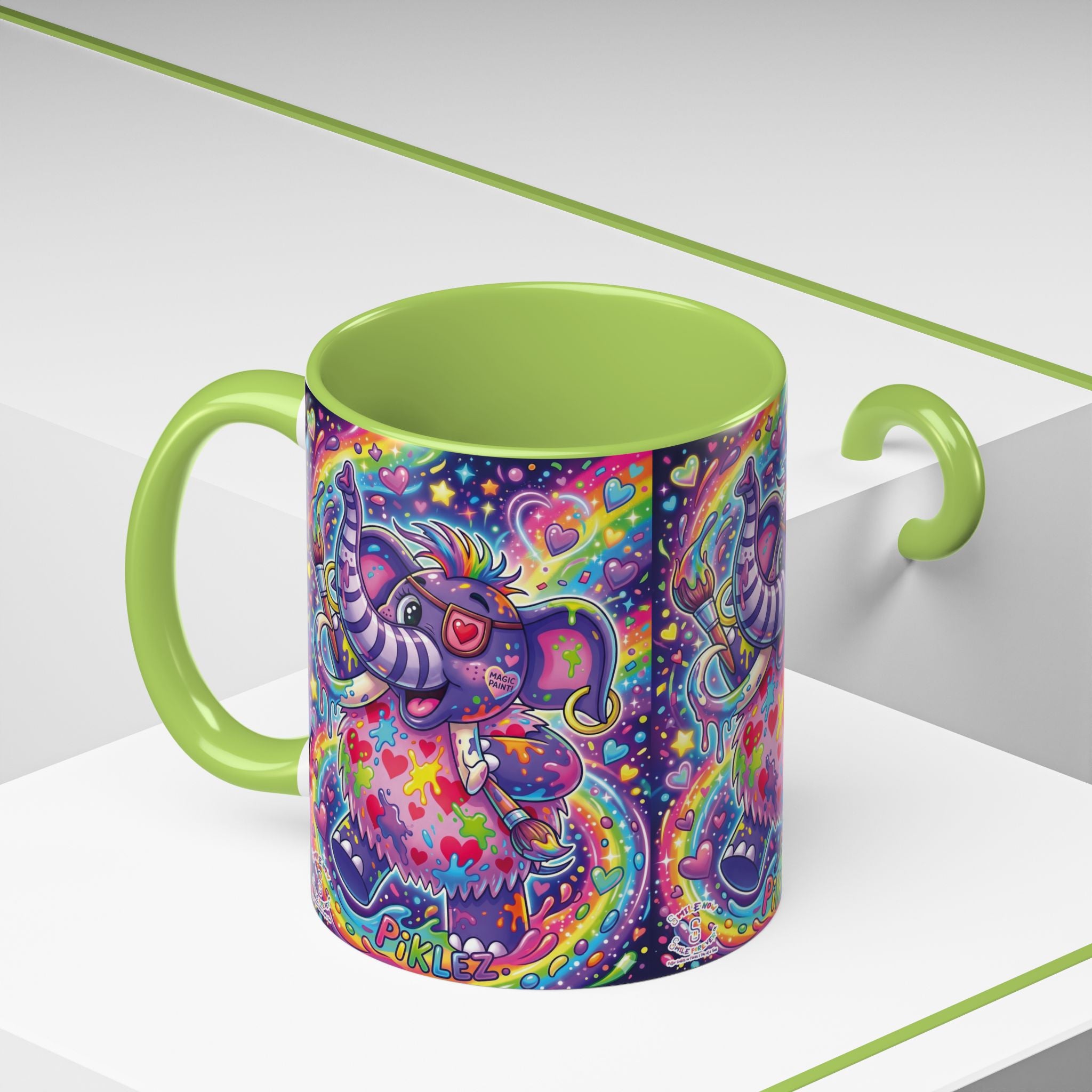 Piklez™ 15oz Ceramic Mug – "Magic Paint!" Graphic | Smile Universe Collection