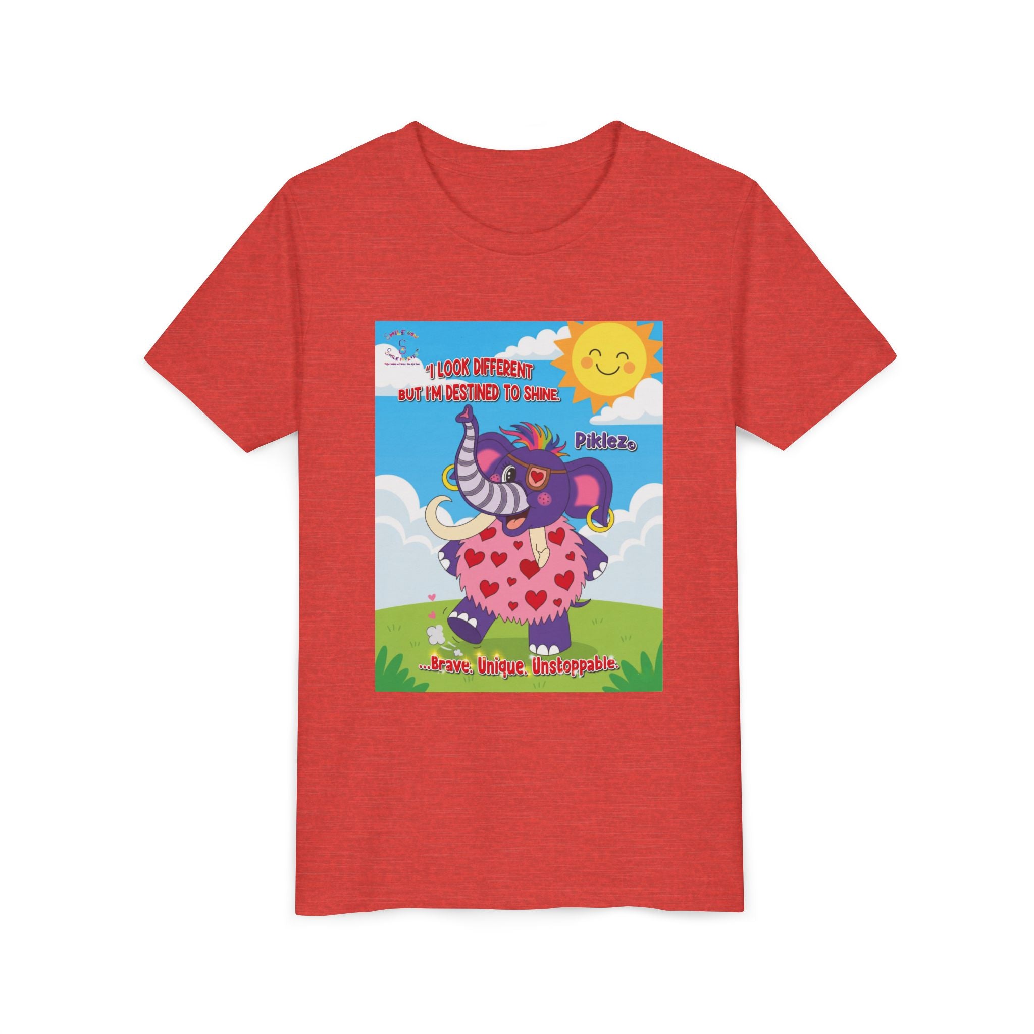 Piklez™ Kids T-Shirt Youth Tee – “Destined to Shine” Graphic Tee | Smile Universe Collection
