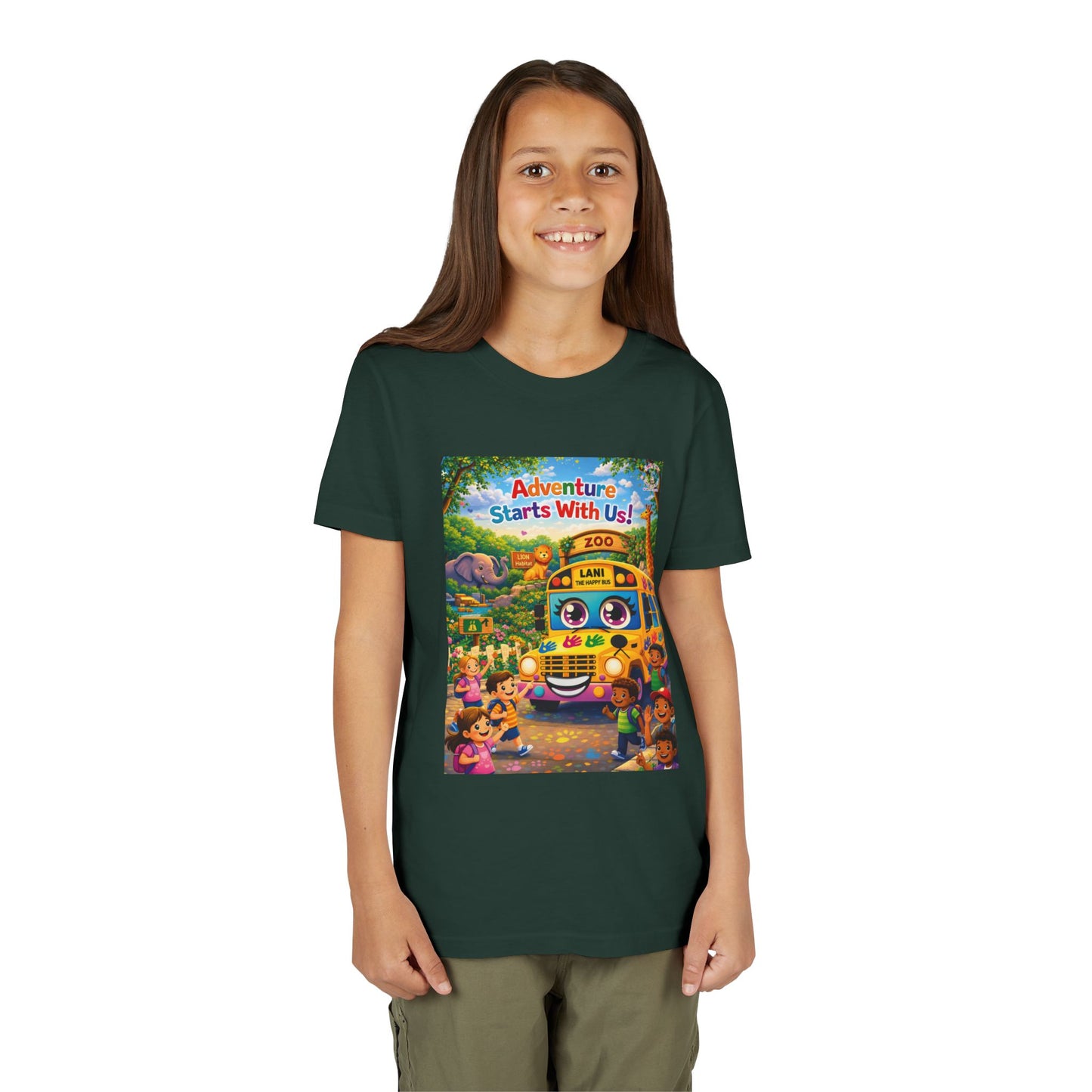 Lani™ Youth Short Sleeve Tee – "Adventure Starts With Us!" Graphic