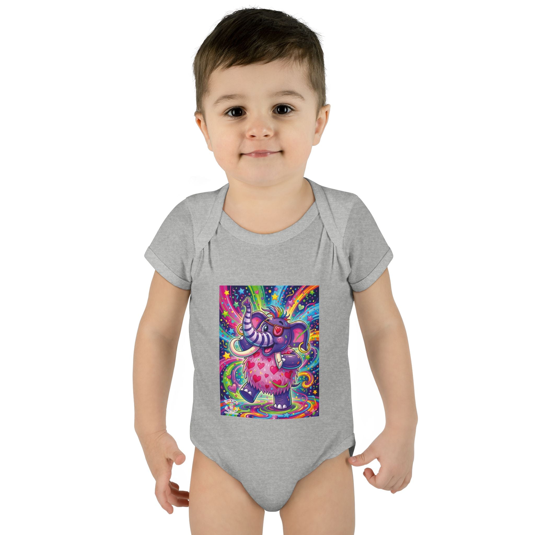 Piklez™ Infant Baby Rib Bodysuit – "Born to Celebrate!" Graphic | Smile Universe Collection