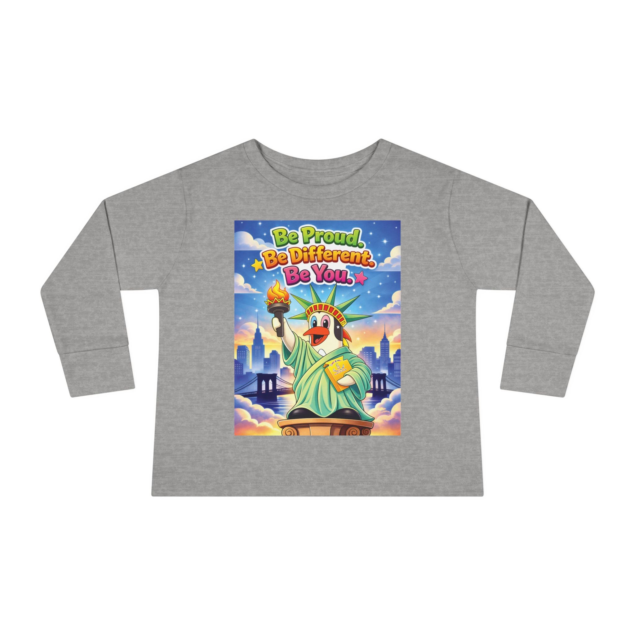 TuBz™ "Be Proud. Be Different. Be You." Toddler T- Shirt - Inspirational Kids Tee