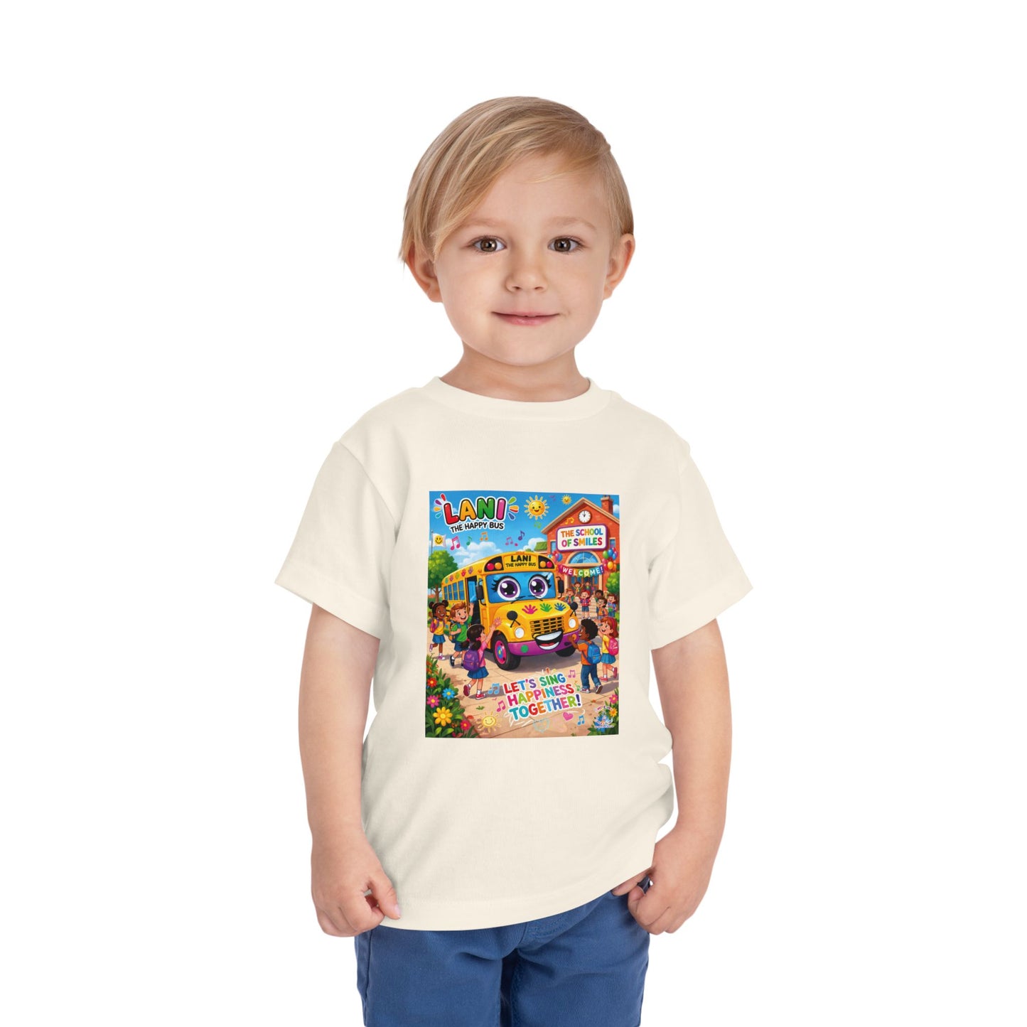 Lani™ Toddler Short Sleeve Tee – "Let's Sing Happiness Together!" Graphic